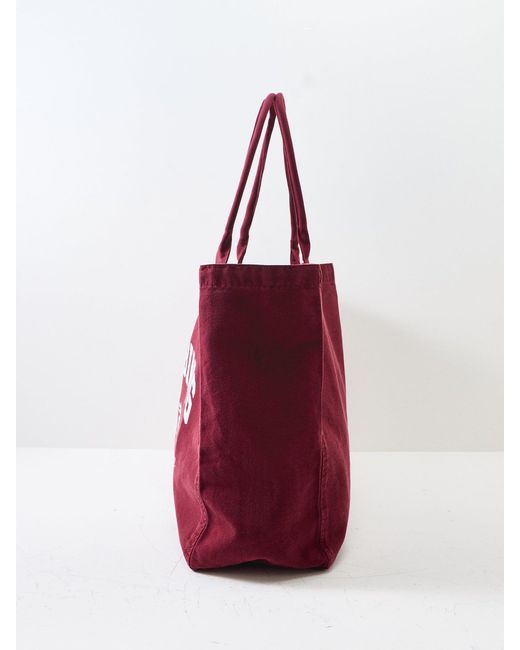 Anine Bing Red Leo Canvas Tote Bag