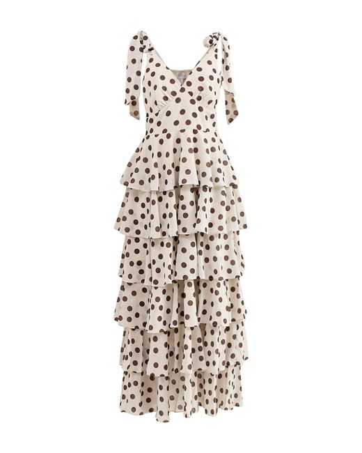 Pretty Lavish White Fiore Tie Ruffle Maxi Dress