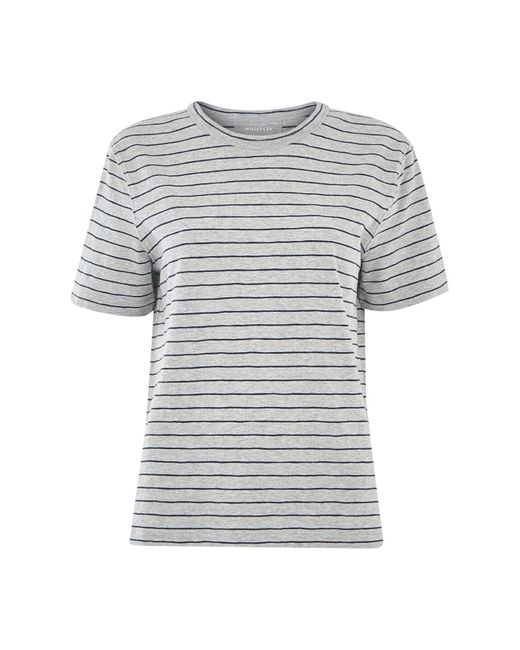 Whistles Gray Women's Emily Ultimate Stripe T-shirt