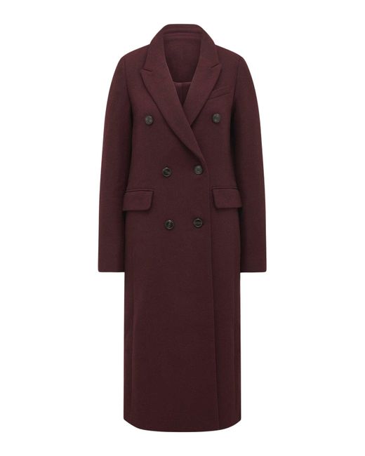 Forever New Purple Women's Chandelle Double Breasted Coat