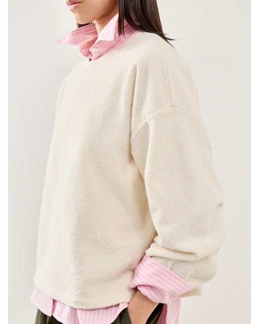 American Vintage White Boby Sweatshirt Cream