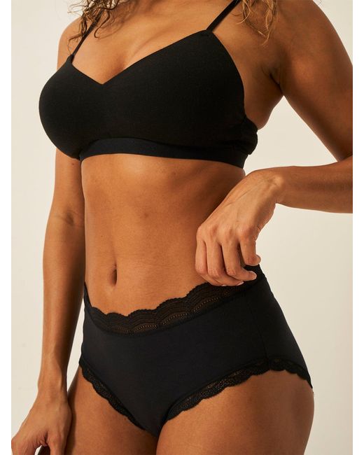 Stripe & Stare Black High Rise Knicker 4 Pack