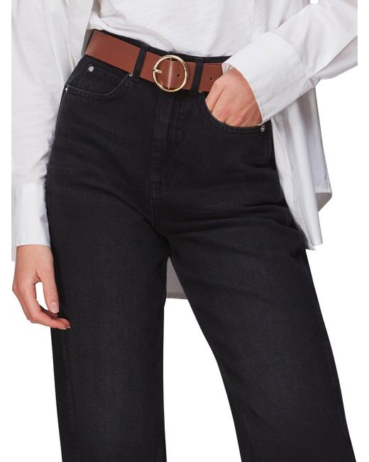 Whistles Black Women's Authentic Barrel Leg Jean