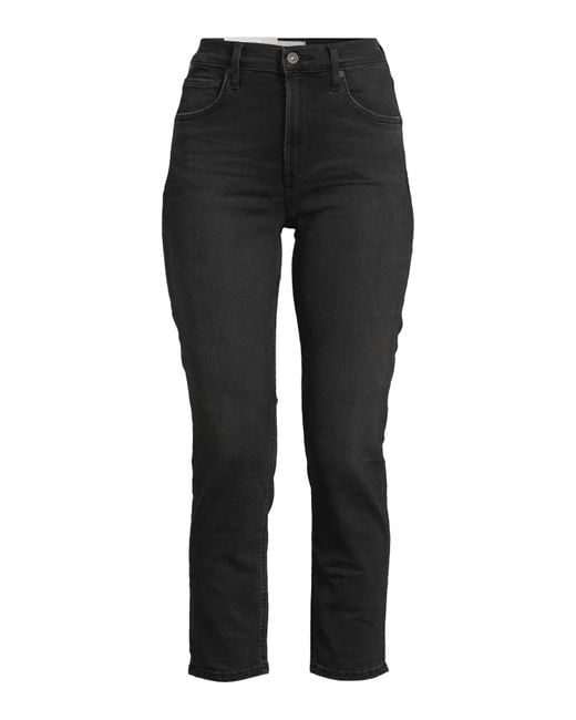 Citizens of Humanity Black Women's Isola Straight Crop Jeans