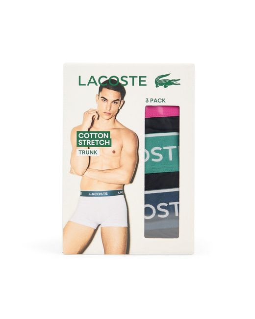 Lacoste Multicolor Three Pack Trunks for men