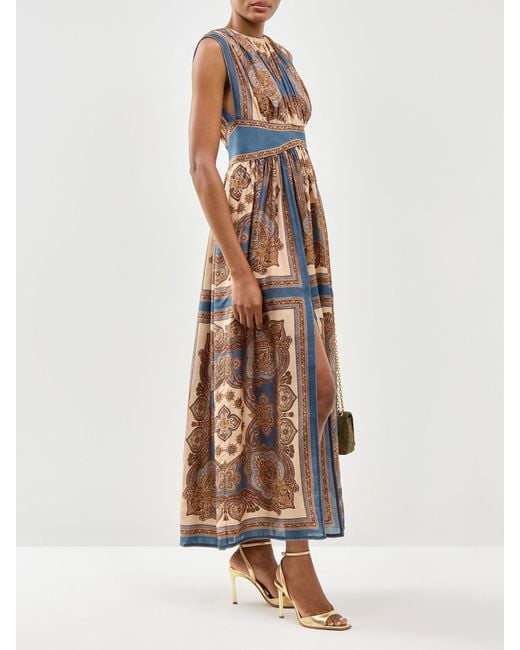 Zimmermann Natural Mahon Waisted Maxi Dress Multi