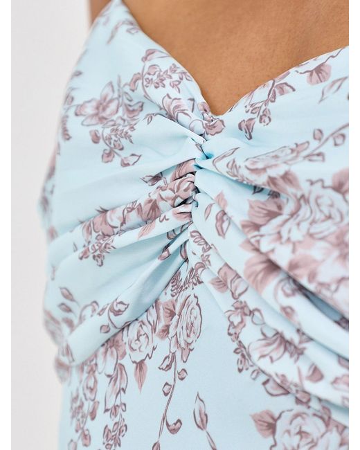 Pretty Lavish Blue Joely Printed Maxi Dress