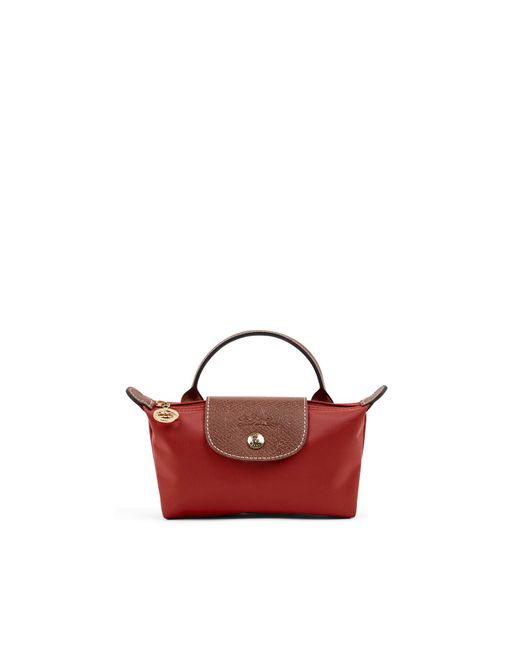 Longchamp Red Women's Le Pliage Original Pouch With Handle