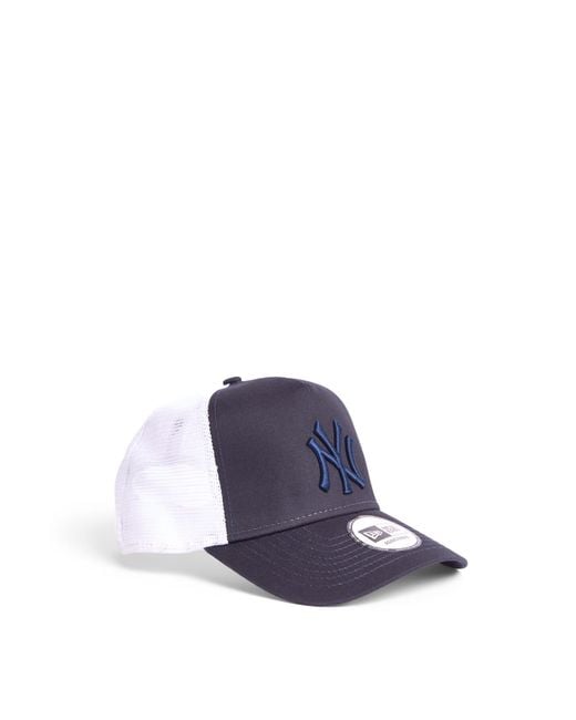 KTZ Blue Men's New York Yankees League Essential Trucker Cap for men