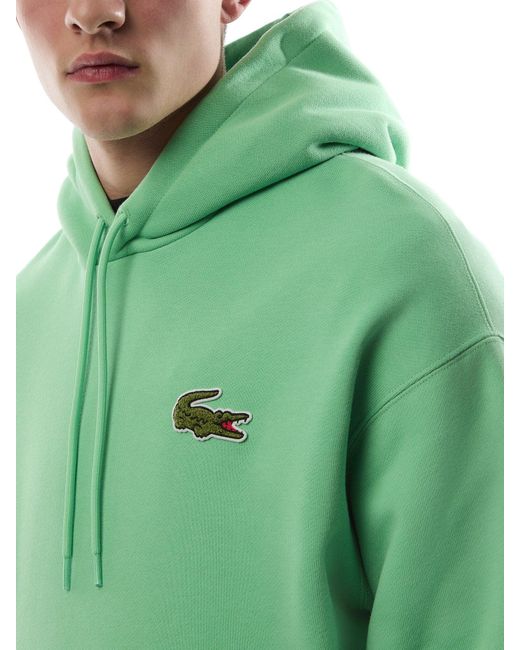 Lacoste Green Overhead Signature Croc Hoodie for men