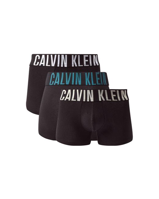 Calvin Klein Black Three Pack Intense Power Trunks for men