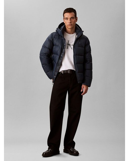 Calvin Klein Black Hooded Down Puffer Jacket for men