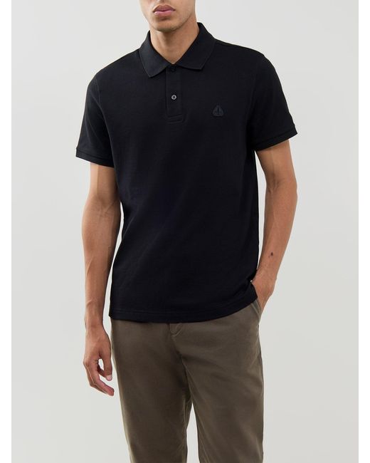 Moose Knuckles Black Yul Polo for men