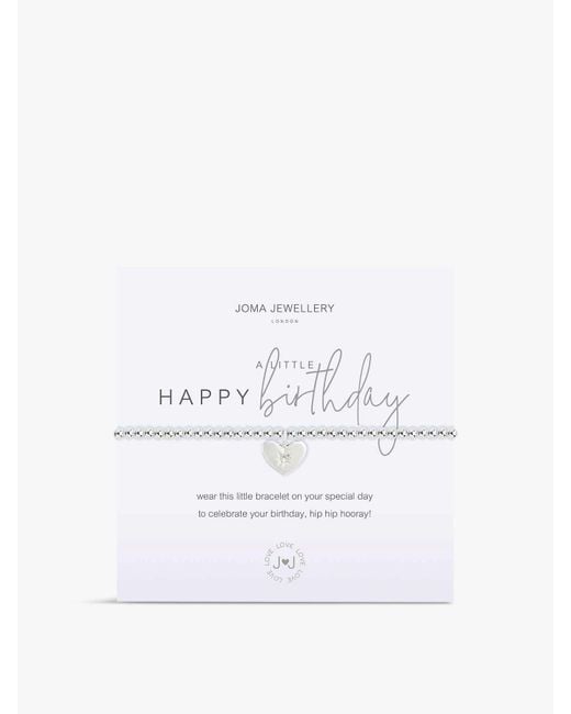 Joma Jewellery White Women's A Little Happy Birthday