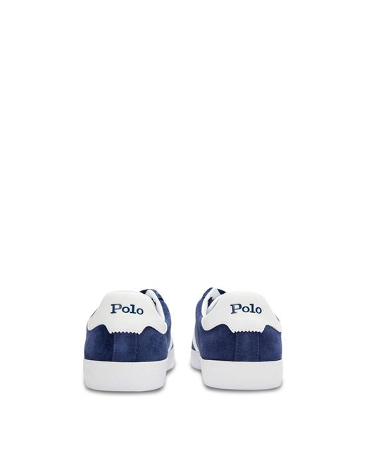 Polo Ralph Lauren Blue Ralph Lauren Court Vulc Suede Trainers for men