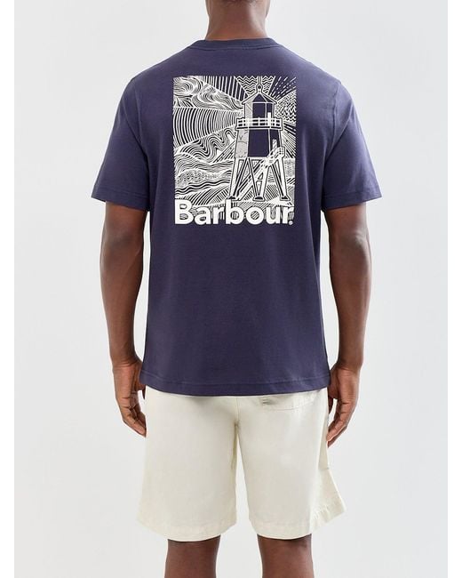Barbour Blue Moonwell Graphic Relaxed T-Shirt for men