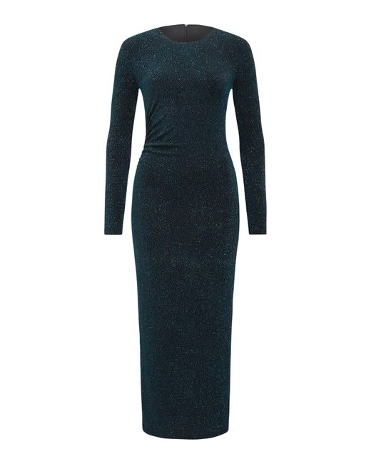 Forever New Blue Women's Monica Ruched Glitter Bodycon Dress