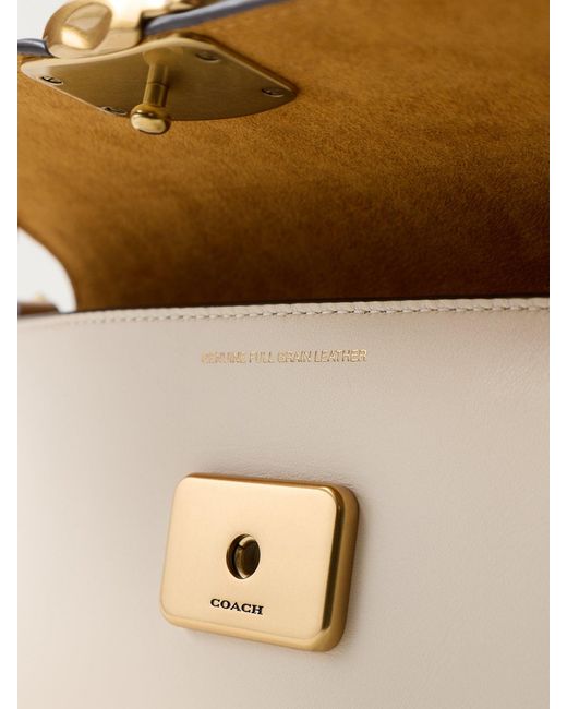 COACH Multicolor Jet Refined Calf Shoulder Bag Chalk
