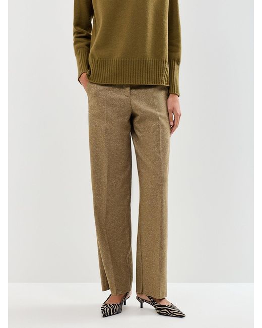 Marella Natural Virgin Wool & Silk Blend Poggio Trousers