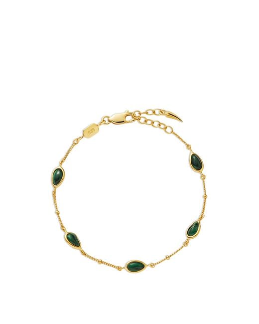 Missoma Metallic Women's Green Malachite Stone Bracelet