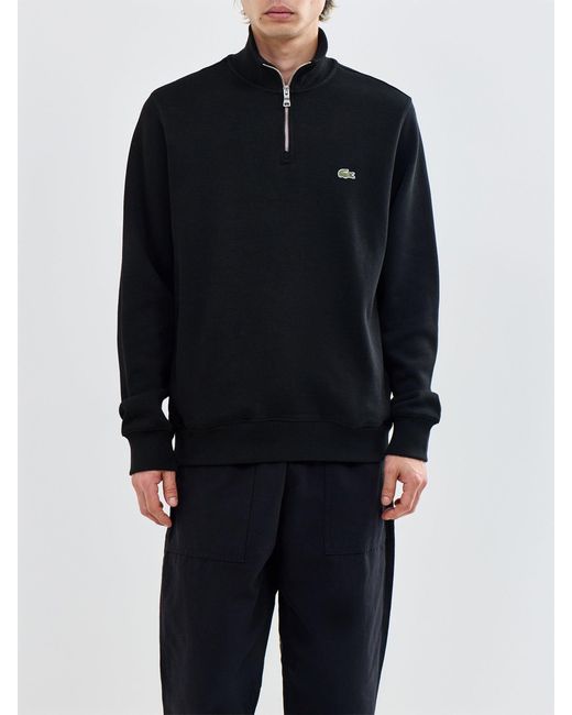 Lacoste Black Half-Zip Sweatshirt for men