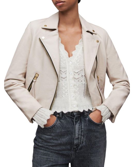 AllSaints Natural Dalby Biker
