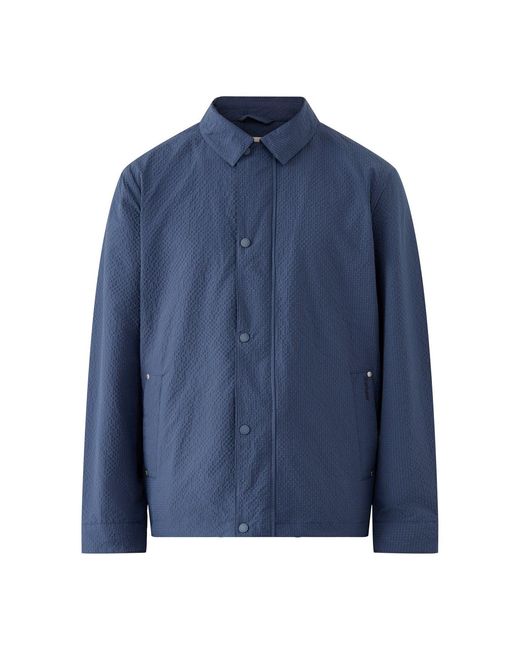 Barbour Blue Ashbury Seersucker Casual Jacket for men