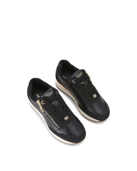 KG by Kurt Geiger Black Lina2 Up Trainers
