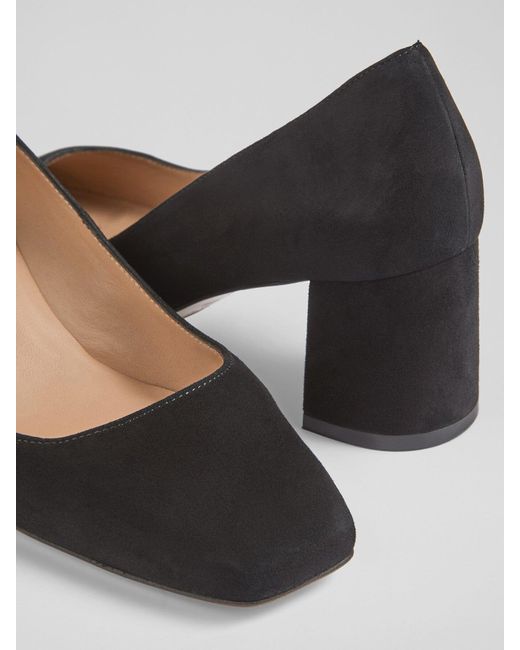 L.K.Bennett Black Sally Square Toe Courts