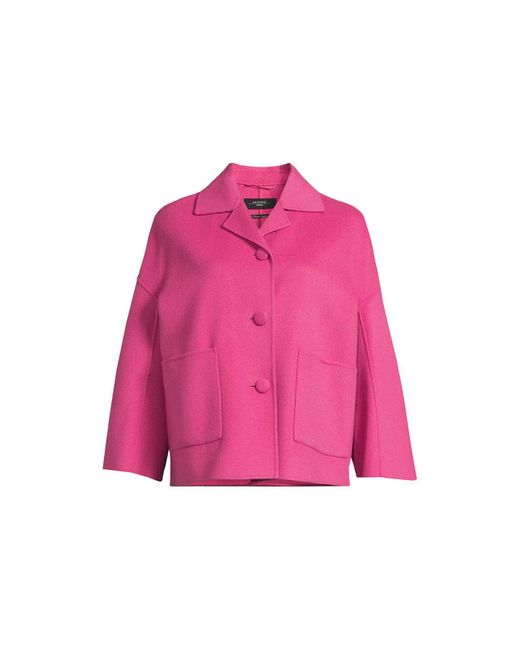 Weekend by Maxmara Pink Women's Panca Short Wool Jacket