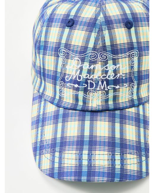 Damson Madder Blue Check Cap