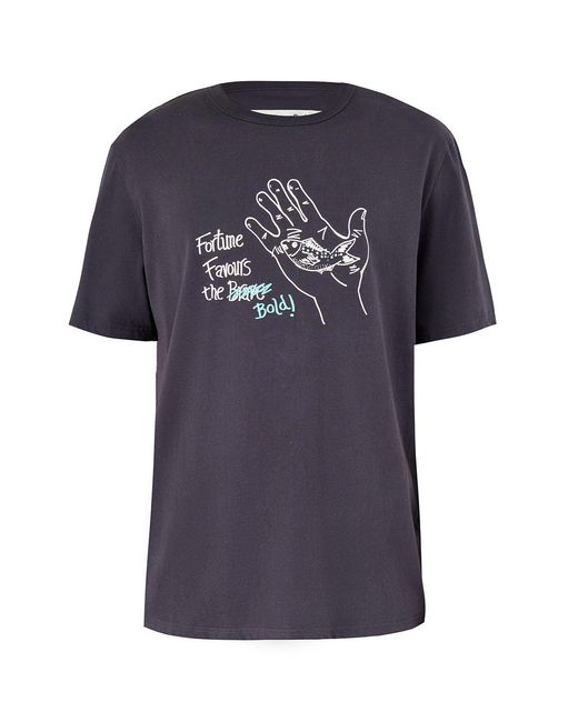 Barbour Blue Paul Smith Loves Fortune Graphic T-Shirt for men