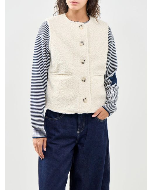 Soya Concept White Shaima Fleece Gilet