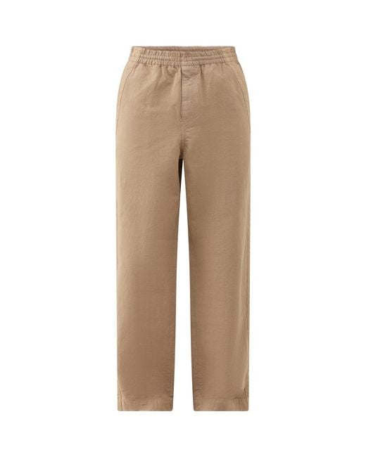 Paul Smith Natural Linen Mix Drawstring Trousers for men