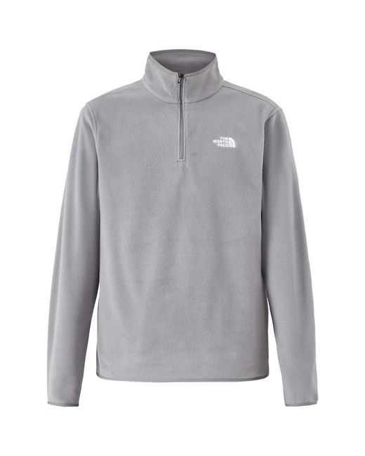 The North Face Gray Glacier 1/4 Zip Fleece Jacket Cream for men