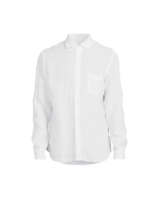 Hartford White Men's Paul Pat Linen Shirt for men