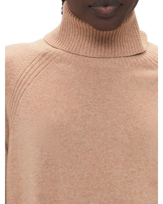 Whistles Natural Women's Cashmere Roll Neck