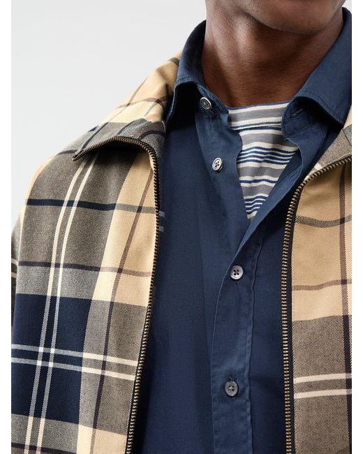 Hartford Blue Paul Peach Twill Shirt for men