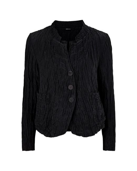 Grizas Blue Silk Crinkle Jacket