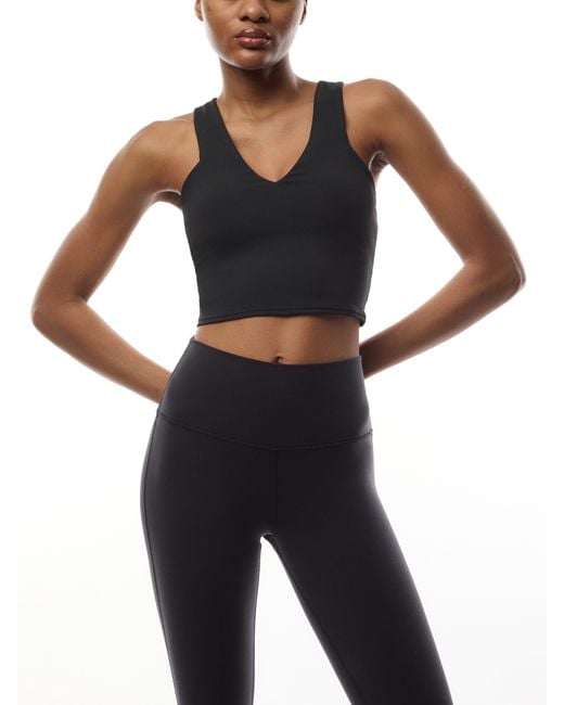 Alo Yoga Airbrush Real Bra Tank in Black | Lyst UK