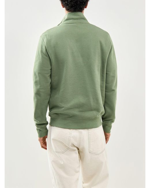 Paul Smith Green Zebra Quarter Zip Sweatshirt for men
