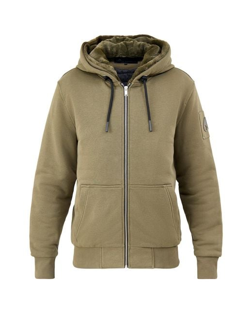 Moose Knuckles Green Classic Bunny Zip Through Hoodie for men