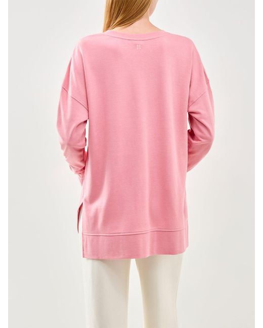 Sweaty Betty Pink After Class Longline Sweatshirt