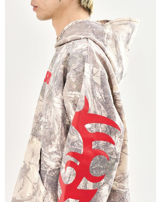 Pleasures White Hunt Canvas Poncho Hoodie Multi for men