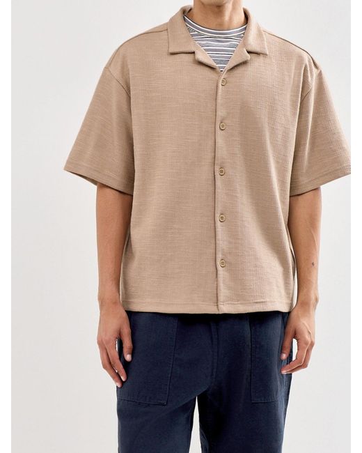 Only & Sons Natural Andre Relaxed Short Sleeve Shirt for men