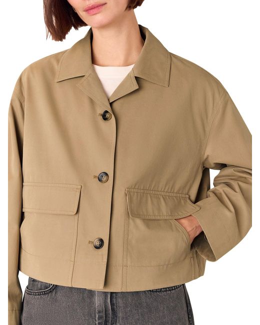 Whistles Natural Short Trench Jacket