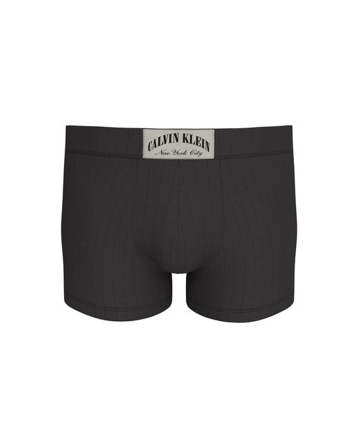 Calvin Klein Black Modern Rib Trunks for men