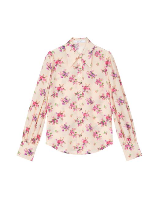 L.K.Bennett Pink Women's Sonya Bouquet Print Silk Blouse