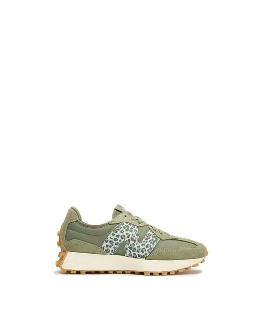 New Balance Green 327 Suede Trainers for men