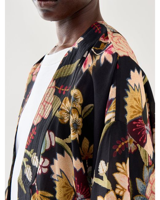 One Hundred Stars Multicolor Crepe Kimono Jacket